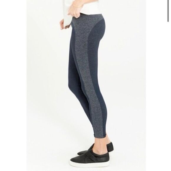 SPANX Marled Seamless Shaping Leggings Small Black - Picture 2 of 5